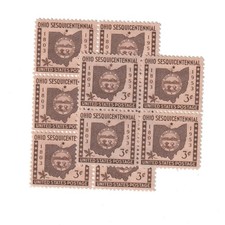 1953 3c Ohio - Scott No 1018 MNH OG - Pack of 10 Stamps