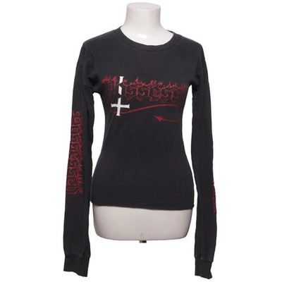 Tultex, Langarmshirt, Größe: XL, Grau, Baumwolle, Print, Damen #8TF