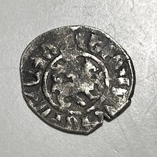 Cilician Armenia - 1 Takvorin ND (1320-1342) Silver Coin Leo IV VG Detail - RW26
