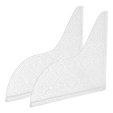 2Pcs Shower Splash Guards, Acrylic Patterned Corner Water Blocker