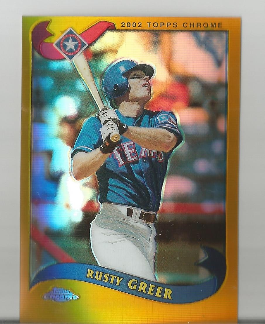 Rusty Greer 2002 Topps Chrome REFRACTOR SP #468 TEXAS RANGERS