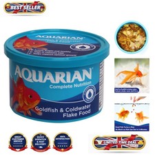 Natural Goldfish Food Flakes - 50g Container, Allergen-Free & Made in the UK