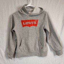 Kids Levi's Gray Hoodie Sweatshirt Logo Medium M 10- 12 Years