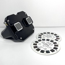 Vtg Sawyers View-Master Model C Bakelite 3D Black Stereoscope W/ Snow White Reel