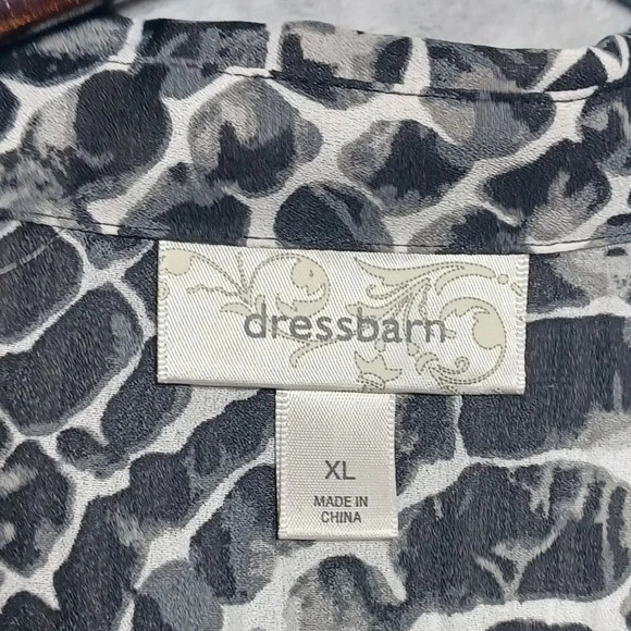 Blusa túnica para mujer Dressbarn talla XL estampado de serpiente manga campana boho fluida Foto 4 de 4