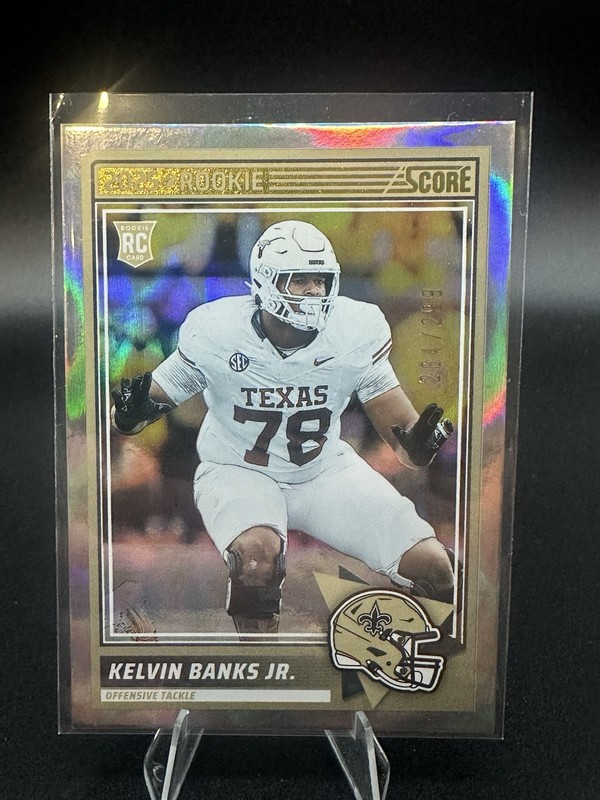 Panini Score 2025 Kelvin Banks Jr. Rookie #23 New Orleans Saints /349