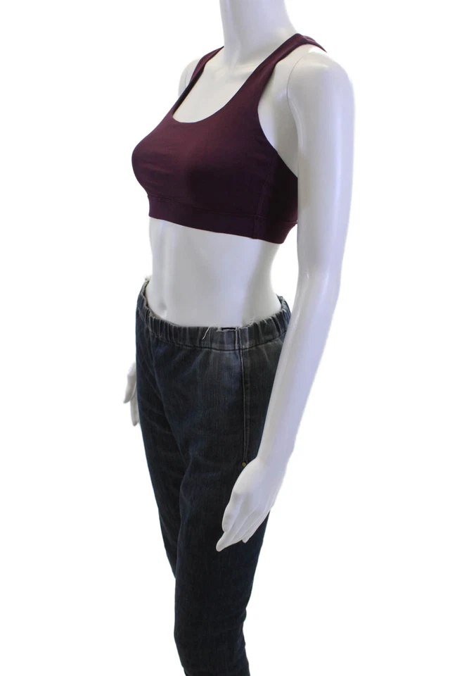 Sujetador deportivo Lululemon para mujer con tiras en la espalda púrpura talla 4 Foto 2 de 4