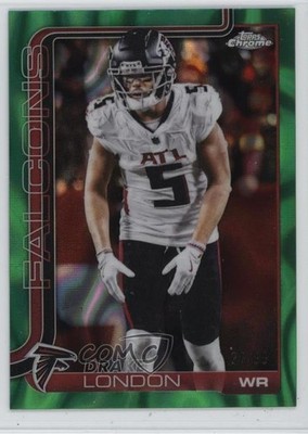 2025 Topps Chrome Green Lava Refractor 27/99 Drake London #12 1n9c