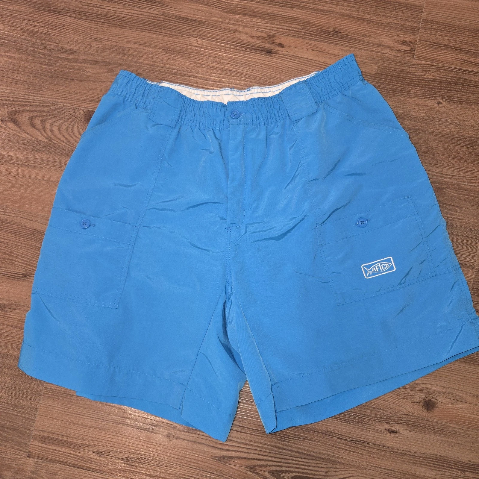 AFTCO Men's Shorts, Size 38, 8-inch Inseam, Blue