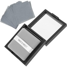 Compact Oil Absorbing Sheets with Cotton Sponge and Mirror for Oily Skin Use