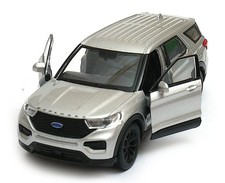 2023 Ford Explorer American Car Model Toy Silver Diecast 1:34-1:39 Scale Welly