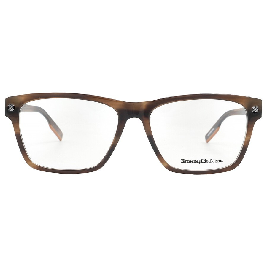 Ermenegildo Zegna EZ5231 050 Brown Plastic Optical Eyeglasses Frame 56-16-145
