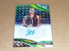2025 Topps Chrome TENNIS ERIKA ANDREEVA AUTOGRAPH/AUTO GEOMETRIC REFRACTOR O1350