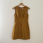 DVF Diane Von Furstenberg Silk Blend Hazelnut Dress Size 2 Carpreena Sleeveless
