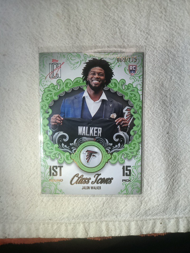 Jalon Walker Topps Signature Class Icons #19 Lime Green