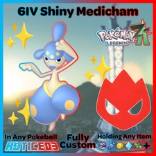 ✨ Shiny Alpha Medicham 6IV + EVs ✨ Pokemon Legends ZA 🚀 Fast 🚀