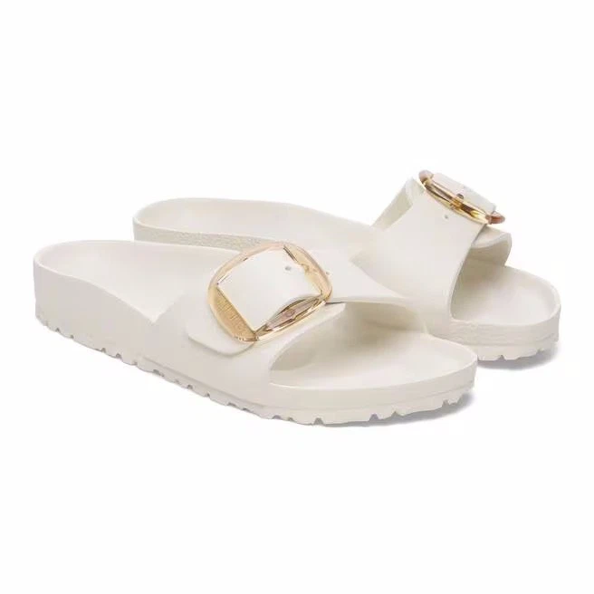 Birkenstock Womens Madrid Big Buckle EVA Sandals 1029633 - Eggshell
Opens in a new window or tab