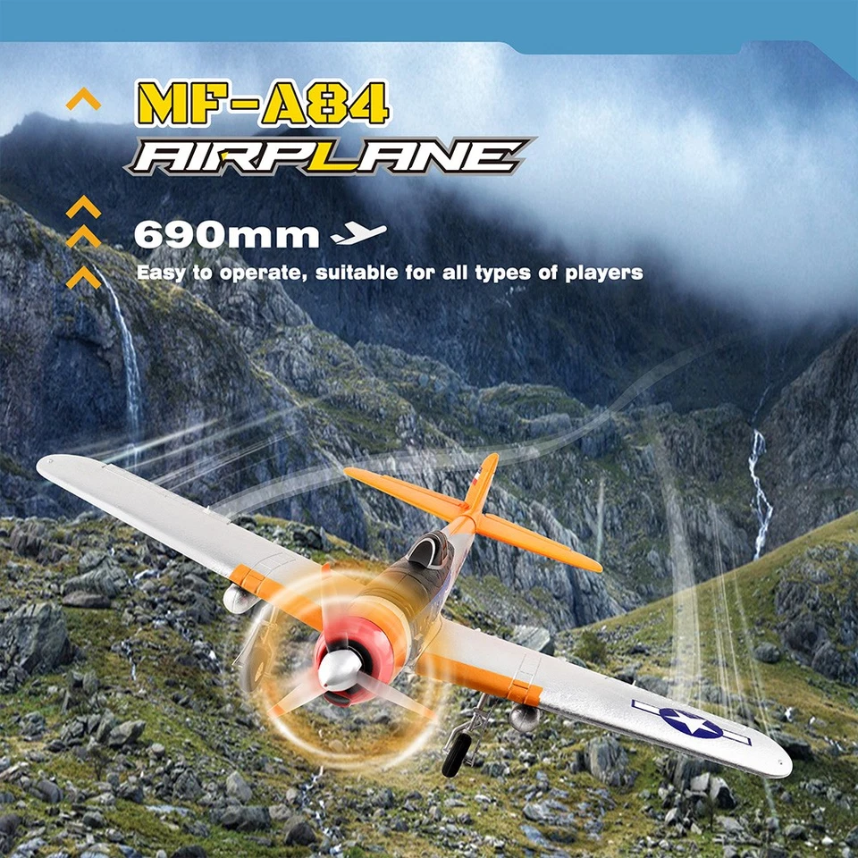 RC Flugzeug MF-A84 Starrflügel 10CH Ein-Tasten-Kunstflug EPP Brushless RC Plane - Bild 2 von 4