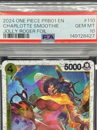 Charlotte Smoothie - One Piece PRB01 OP03-110 Waifu Jolly Roger Foil PSA10 Waifu