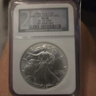 1998 AMERICAN SILVER EAGLE NGC MS69 '20TH ANNIVERSARY COLL' BLACK LABEL