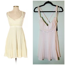 NWT! Nicole Miller Collection Chic Ivory Cream White Monroe Midi Dress Size 2