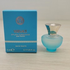 Versace Dylan Turquoise Pour Femme Eau De Toilette MINI Splash Perfume 0.17oz
