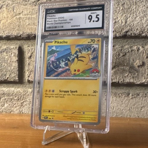Pokémon TCG Pikachu CGC 9.5 Promo World Championships Sv: Scarlet & Violet 190