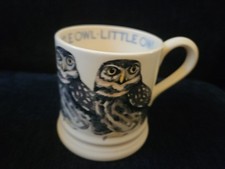 A rare Emma Bridgewater new 1/2 pint 1st mug Little Owl birds
