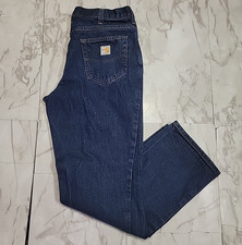 Carhartt FR Cat2 Fire Resistant Original Fit Blue Denim Work Jeans Men's 36x34