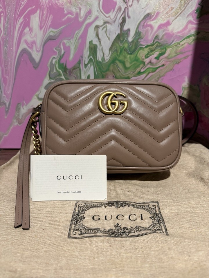 Gucci GG Marmont Small Camera Bag – Dusty Pink🩷