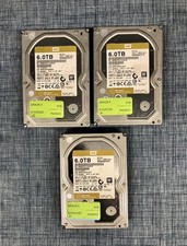 Lot 3 WD Gold 6TB WD6002FRYZ SATA 3.5" HDD Tested 83% Health Enterprise