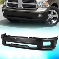 For 2009-2012 Dodge Ram 1500 Front Bumper Face Bar W Fog Light Holes Black For 2009-2012 Dodge Ram 1500 Front Bumper Face Bar W Fog Light Holes Black