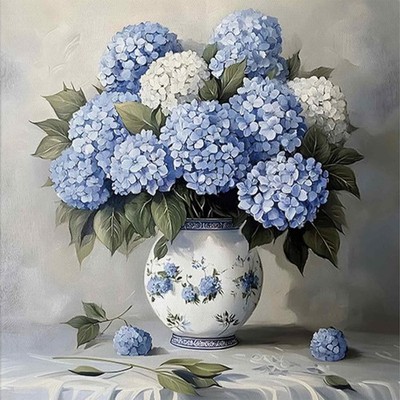 Hydrangea Diamond Art Kits for Adults,5D Flower Diamond Painting DIY Diamond ...