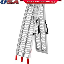 Aluminum Loading Ramps Heavy Duty Non-Slip Foldable 750 lbs Capacity 87.6"x11 US