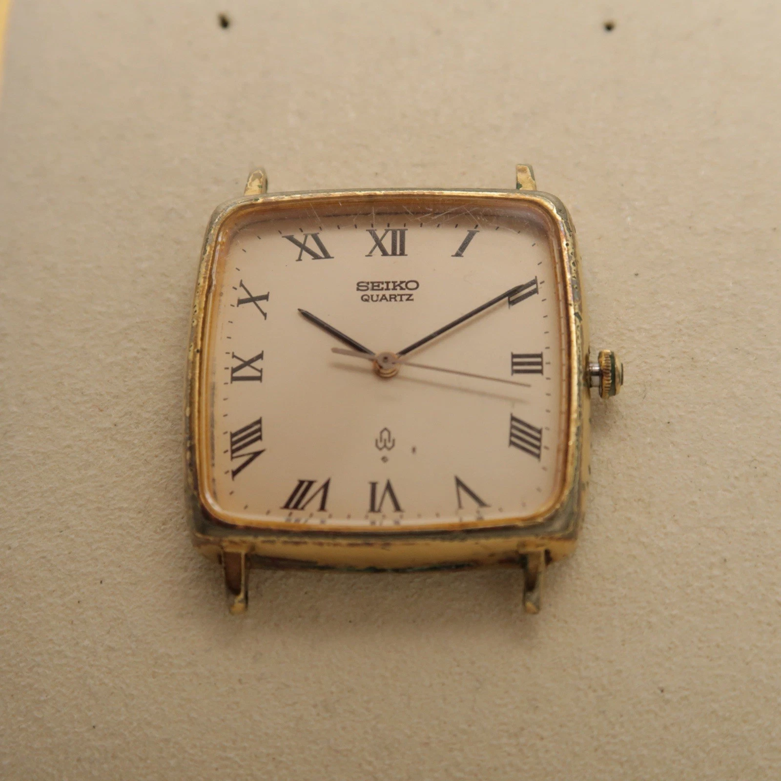 SEIKO 7830-5140 Gold Tone Analog Quartz Men Vintage Face Watch W388 *SOLD AS IS