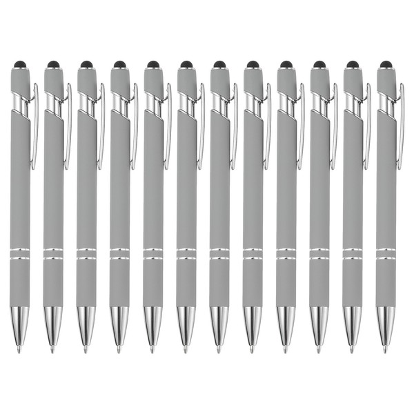 Kugelschreiber Mit Stiftspitze FüR Stylus, 12 Stk. Metallstift Stil 3, Hellgrau-image