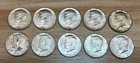 1964-LOT OF 10 - KENNEDY HALF DOLLARS - 90% Silver