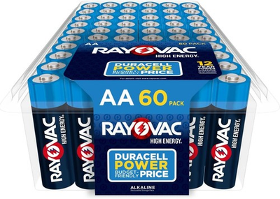#ad Rayovac AA Batteries 60 Pack Double A Alkaline Battery $24.75