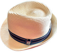 Dorfman Pacific Straw Trilby Style Hat Adult Size Large 100 Paper Braid