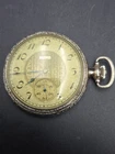 ​Antique 1899 Elgin Pocket Watch Ornate Gold Tapestry Dial - 7J - AS IS/ PARTS