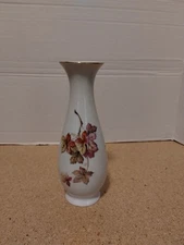 West German 8" Bud Vase Floral Design KPM Royal Porzellain Bavaria Handarbert
