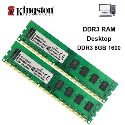 Kingston 16GB Kit (2x8GB) DDR3 1600MHz PC3-12800 1.5V Desktop DIMM Memory RAM