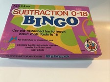 Vintage Subtraction BINGO 0 - 18 Game