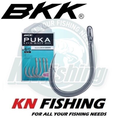 BKK HAKU Live bait Tin Hooks Ultra Strong Big Game Anti Rust Sizes 2/0 - 8/0