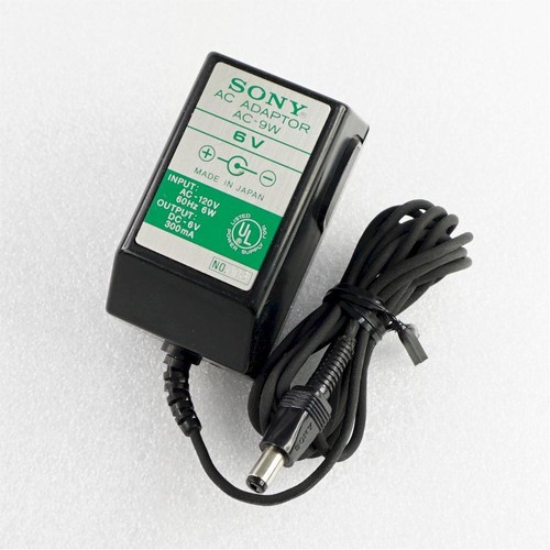 Vintage SONY AC-9W AC Power Adapter 6VDC, 300mA for Radios/Cassette Recorder