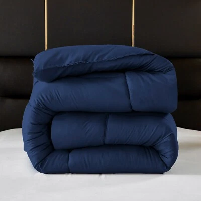 Plain Quilted Duvet Bedspread Comforter Set With Pillowcases Throw Double King