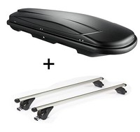 Dachbox JUXT600L +DachträGer KING1 FüR FüR Fiat Panda Iii Cross 5TüR Ab 14