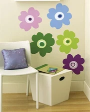 Pop Flowers Wallies Murals