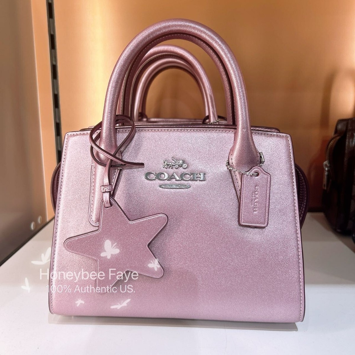 COACH 新作　アンドレアキャリーオールバッグ　CW024 ライトシルバー COACH 国内発送 コーチ バッグ レディース ハンドバッグ レザー