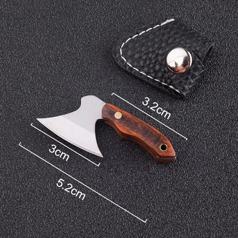 Mini Survival Knife Axe Stainless Steel Unboxing Knife Keychain Hanging